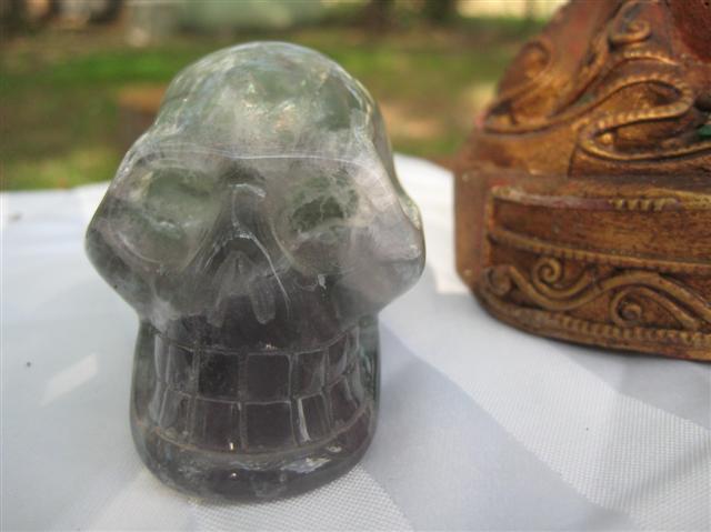 Fluorite Skull mental enhancement and clarity,improved decision making, clearing the energy field1305